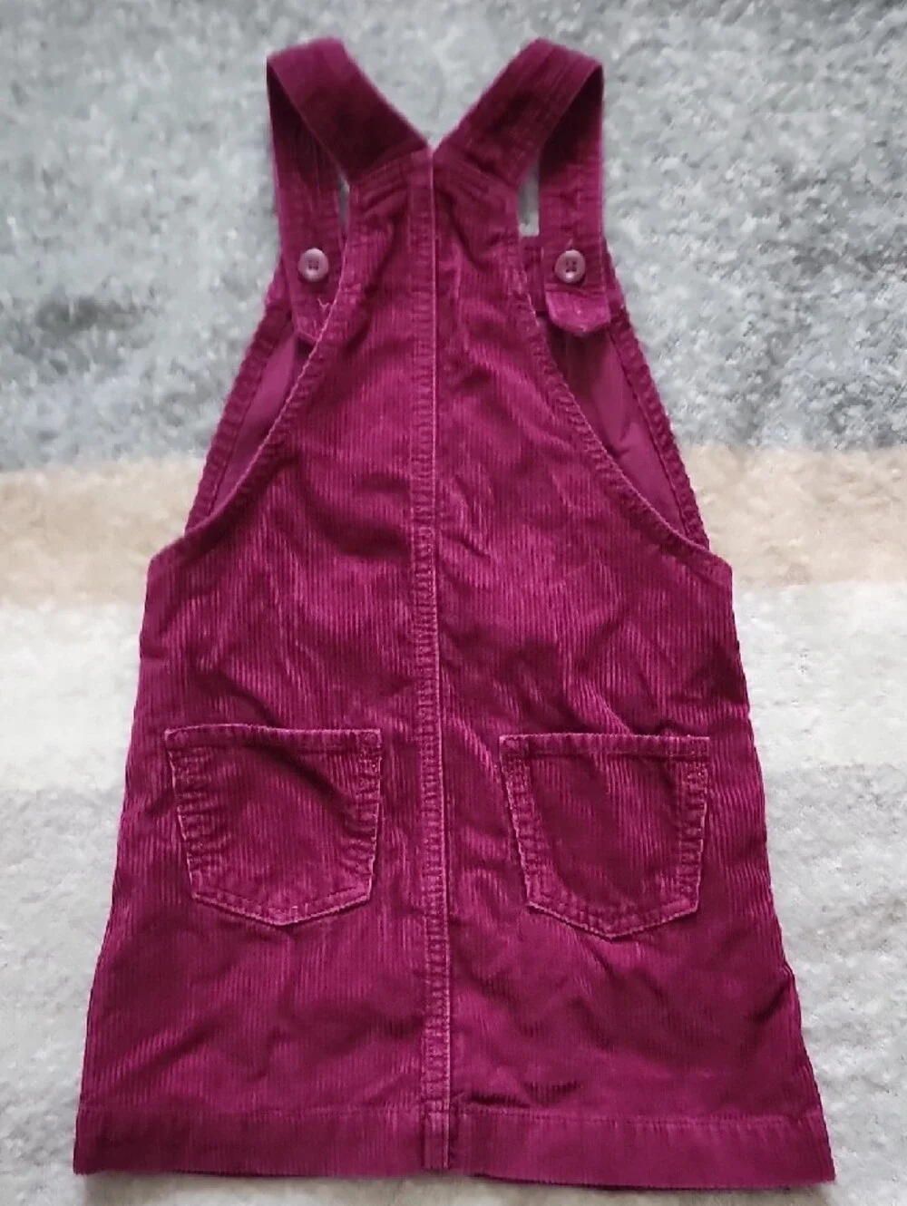 GAP Kids Plum Purple Corduroy Overall Salopette Skirt Sz S EUC Overall Dress